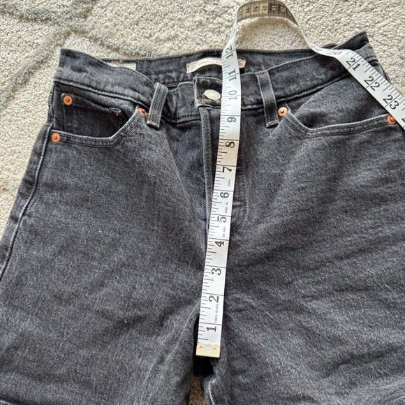 Levi’s wedgie shorts denim jean shorts high rise washed black 26 - Picture 8 of 12